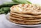 Khychiny â€“ traditional caucasian flatbread filled with Ñheese and herbs